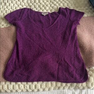 Anne Klein Purple V-Neck Women's Top